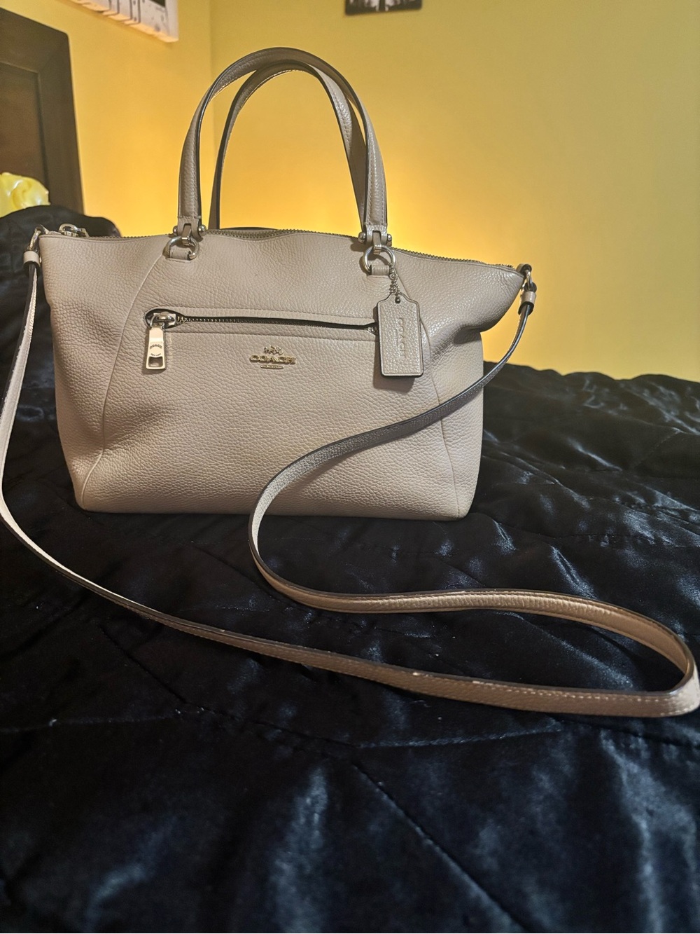 Coach Pebble Leather Satchel in Taupe - Picture 2 of 15